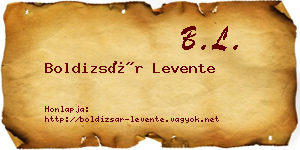 Boldizsár Levente névjegykártya