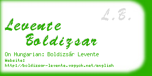levente boldizsar business card